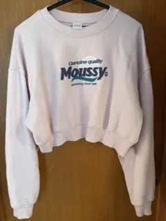 Moussy トレーナー　トップスピンク クロップドスウェットのサムネイル