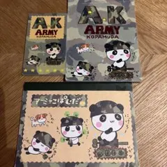 平成レトロ キャラクター メモ帳 ぱんだ アーミーこぱむだ パンダ