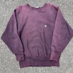 希少 Champion REVERSE WEAVE 濃紫 赤ステッチ M