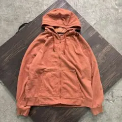 7AS13 フルジップパーカー　スウェット地　フーディ　XL ブラウン系　古着