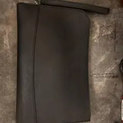 TAKEO KIKUCHIブラックレザー クラッチバッグ