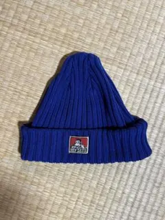 【美品】BEN DAVISニット帽　青のサムネイル