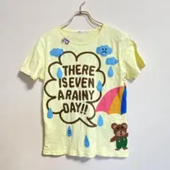 《rough》プリントアップリケ 半袖 Tシャツ かわいい 雨のち晴れ‼︎Tシャツのサムネイル