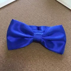【青　ブルー】サテン　蝶ネクタイ　ウェディング　結婚式　フォーマル　メンズ