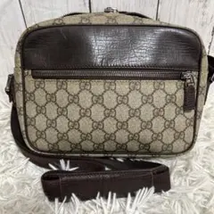 訳あり　GUCCI GGスプリーム　レザー　ショルダーバッグ　ロゴ