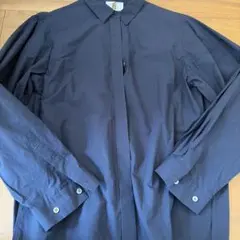 1er Arrondissement フォルムシャツ　長袖シャツ ネイビーのサムネイル
