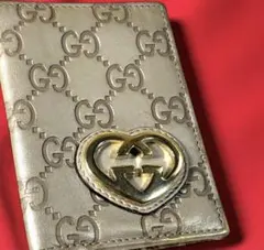 GUCCI グッチ　カードケース　GG総柄　ラブリーハート インターロッキング