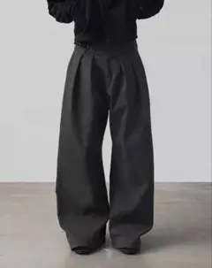 bevan up ワイド スラックス L バギー ワイドスラックス ワイドパンツ