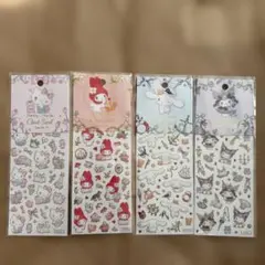 サンリオキャラクターズ　たけいみき　ふち箔クリアシール　4種セット