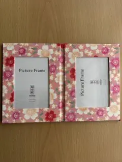 [미사용 상품] 일본식 무늬 사진 프레임, 꽃 무늬, 벚꽃 무늬, 사진 프레임