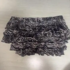 ヒョウ柄フリルミニスカート Mサイズ