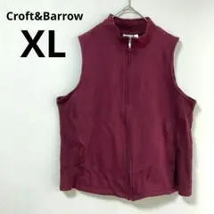 Croft&Barrow ベスト キルティング【XL】 バーガンディ