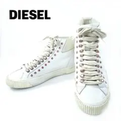 DIESEL ハイカットスニーカー スタッズ レースアップ 23cm ホワイトのサムネイル