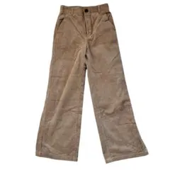 【GU】暖かいコーデュロイ ワイドパンツ チャコール　茶色