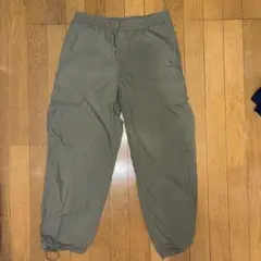 UNIQLO カーゴパンツ カーキ ウエストゴム ワークパンツ