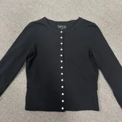agnès b. ブラック 長袖カーディガン サイズ1