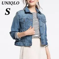 ユニクロ　デニムジャケット　Gジャン　アウター　羽織り　ミニマル　ブルー　春服