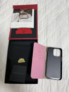 BONAVENTURA ピンク レザー フリップ 手帳型　iPhone13pro