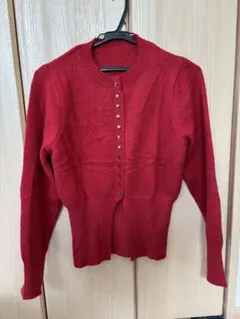 赤　デザインニット