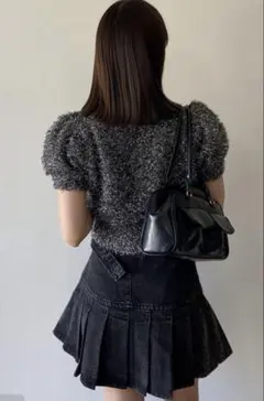 パフスリーブ 長袖 ニット