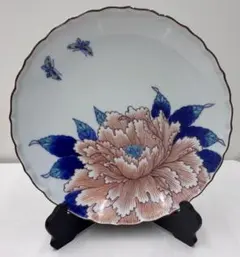 十四代　辻常陸　染錦舞蝶牡丹文　飾皿 十四代 辻常陸 飾皿 染錦舞蝶牡丹文 - メルカリ