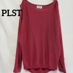 PLST【サイズ2】 ピンク　ニット　薄手　長袖　トップス　ゆったり　秋　春