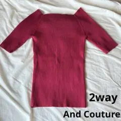 And Couture 半袖ニット M アンドクチュール 綺麗め レディース