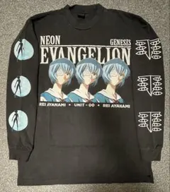 希少】90s エヴァンゲリオン Tシャツ 黒 ブート M アスカ 綾波レイ 