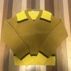 MARNI マスタードイエロー Vネックセーター XL　UNIQLOコラボ