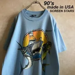 90's USA製 スクリーンスターズボディ tシャツ L オールドサーフ