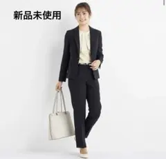 ① 新品　AOKI＆Oggiコラボ　ノーカラージャケット ワイドパンツ スーツ AOKI＆Oggiスペシャルコラボ！ 働く私の「新スタンダード