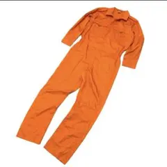 ☆即日配送・新品☆オレンジ ジャンプスーツ 囚人コスプレ衣装 ハロウィンMサイズ