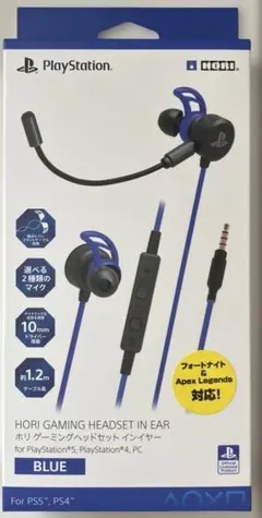 ホリ ゲーミングヘッドセット インイヤー PS4 PS5 PC 有線
