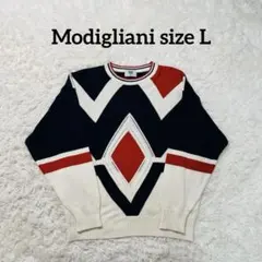 Modigliani vintage 3D crew-neck Knit Lのサムネイル