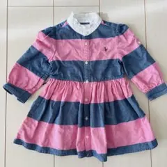 ラルフローレン 15m ボーダーシャツワンピース