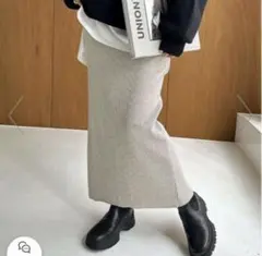 andme リブタイトロングスカート L