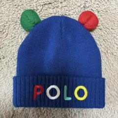 POLO ベビー帽子 耳付き 46〜50cm
