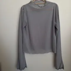 グレー フレア袖 シャツ サイズF タグなし未着用