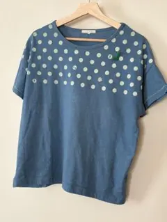 ノースオブジェクト雨しずくドット柄 Tシャツ Lのサムネイル