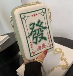 中国語 テキスト スクエア ミニショルダーバッグ