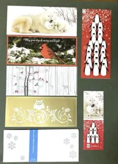 WWF ワールドワイルドライフ　クリスマス ポストカードセット 5枚 封筒付