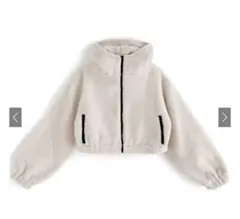 GRL フード付きボアクロップド丈ジャケット[ze815]