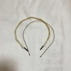 レディース　カチューシャ　パール