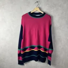 80s 90s USA製 コットンニットセーター ジャンセン XL ヴィンテージ