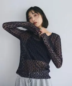 coca ストレッチチュールトップス　ブラック