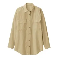 GU コーデュロイオーバーサイズシャツ