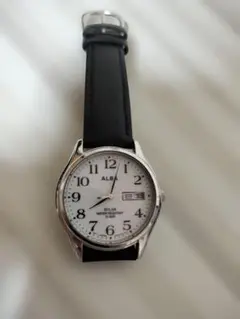 希少 稼働 　美品SEIKO ALBA 腕時計 ソーラー デイデイト 純正ベルトのサムネイル