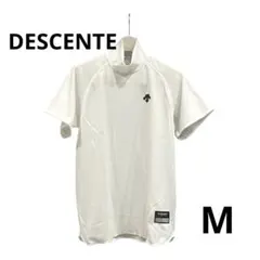【新品未使用】DESCENTE デサント シャツ メンズ モックネック 白 Mのサムネイル