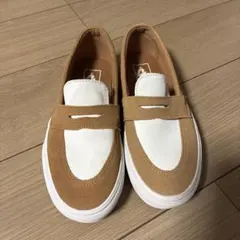 値下げ！VANS スエード ローファースニーカーブラウン/ホワイト