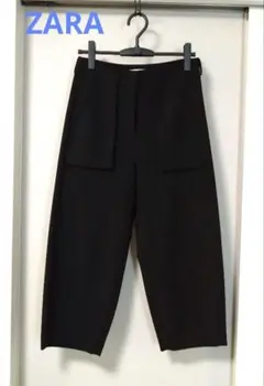 ザラ　キュロットフィットパンツ　黒　XSのサムネイル